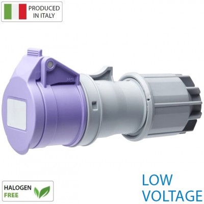 Βιομηχανικό Φις Θηλυκό 16A 2P 24V AC IP44 Low Voltage EC69480